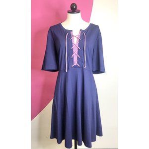 Anthropologie MAEVE RENAISSANCE Lace Up Dress L XL